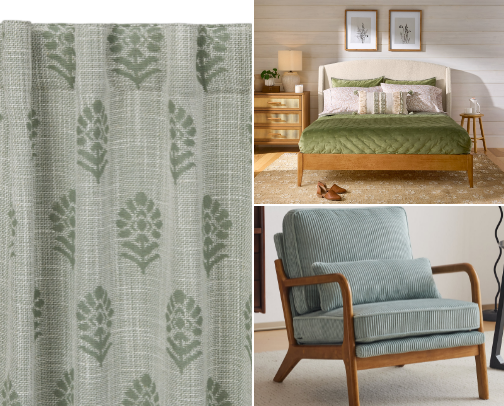 Coastal cottage bedroom cover photo collage