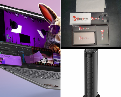 Electronic gadgets cover photo collage
