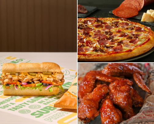 Fast food cover photo collage