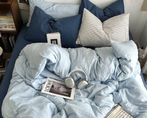 Creating the perfect bedtime mood with Soft, cozy, and beautiful things cover photo collage