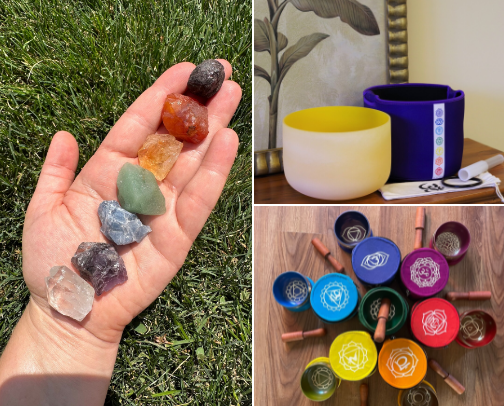 Chakra Tools I’ve Used to Stay Grounded, Aligned, and Calm Every Day cover photo collage