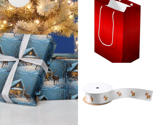 Christmas Wrapping Paper and More Gifting Items cover photo collage