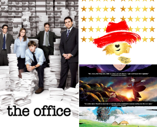 comfort shows and movies cover photo collage