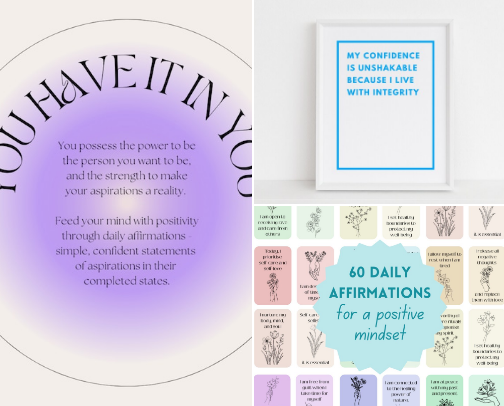Mindful Affirmations cover photo collage