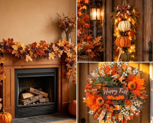 Fall decorating , Tis the Season cover photo collage