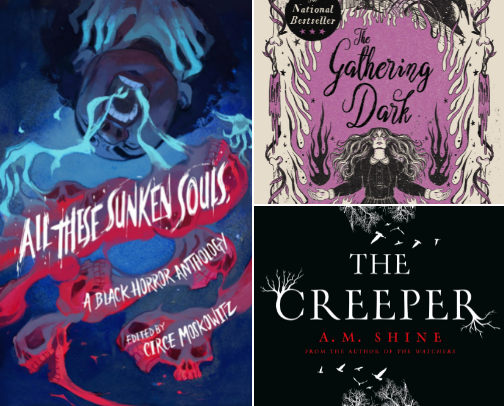 Horror books cover photo collage