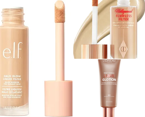 Glowy Makeup Favorites cover photo collage