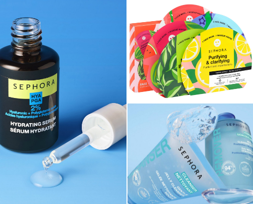 "Monthly Fixation:Must-Have Skincare&Wig Essentials" cover photo collage