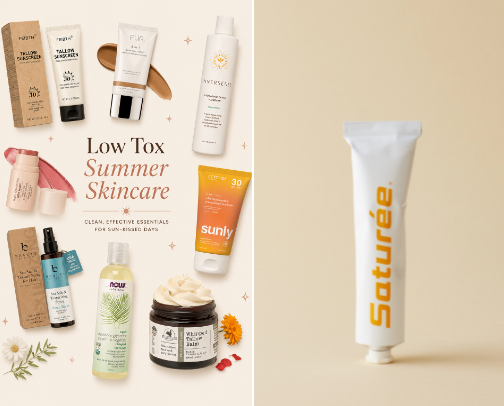 Low Tox Summer Skincare cover photo collage