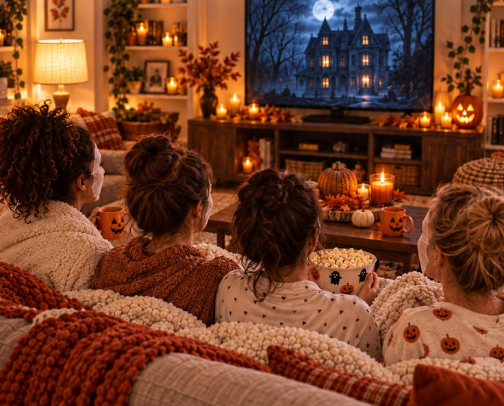 Cozy Halloween Night In cover photo collage