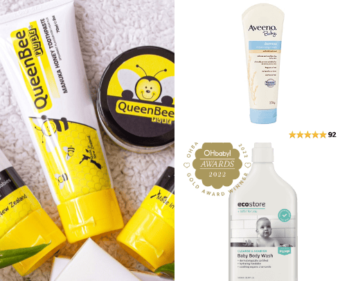Baby skincare cover photo collage