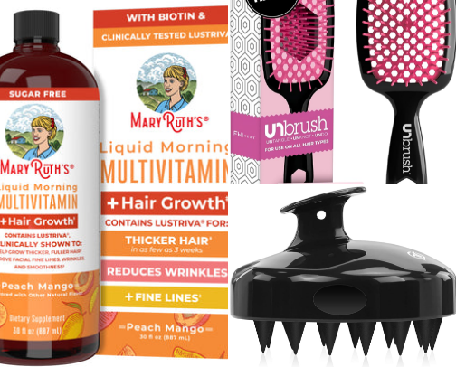 Hair Growth Must-Haves cover photo collage