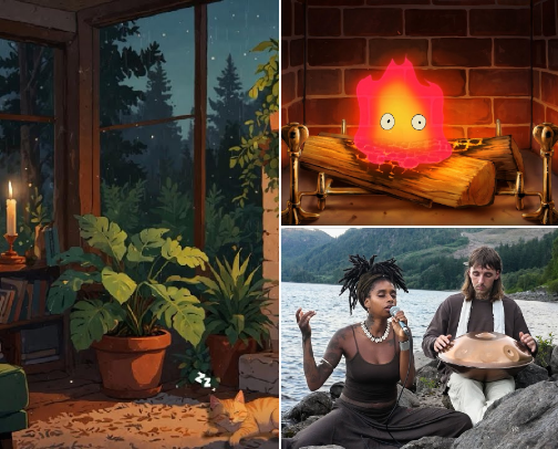 Background Videos for Reading/Working/Studying (Christmas Music too!) cover photo collage