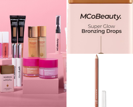Beauty products cover photo collage