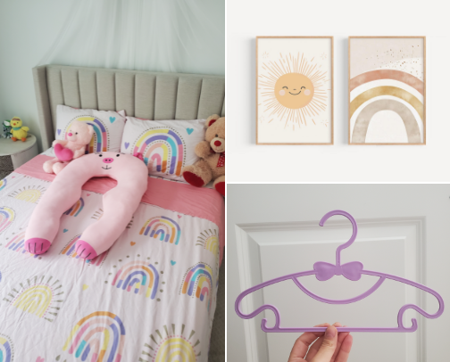 My Daughter's Bedroom Essentials and Decor cover photo collage