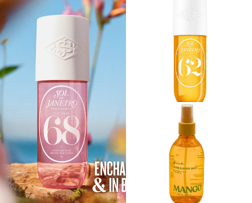 Signature body sprays cover photo collage