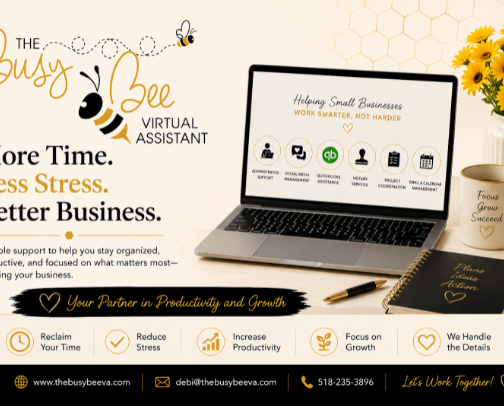 The Busy Bee Virtual Assistant cover photo collage