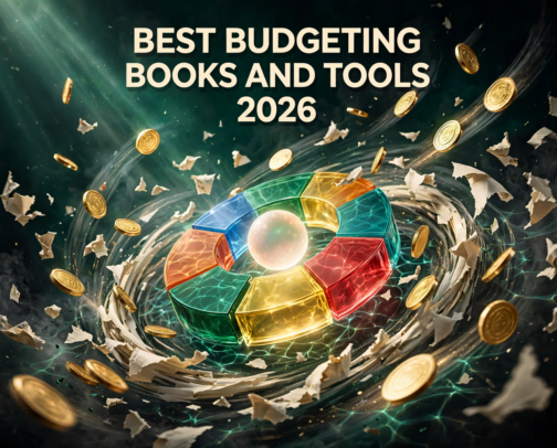 Best Budgeting Books and Tools, 2026 edition cover photo collage