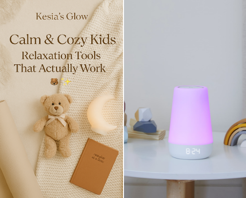 :🌈 Calm & Cozy Kids:Relaxation Tools & Soothing Products cover photo collage