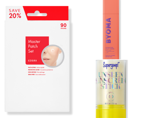 Sensitive/acne prone skin favorites cover photo collage