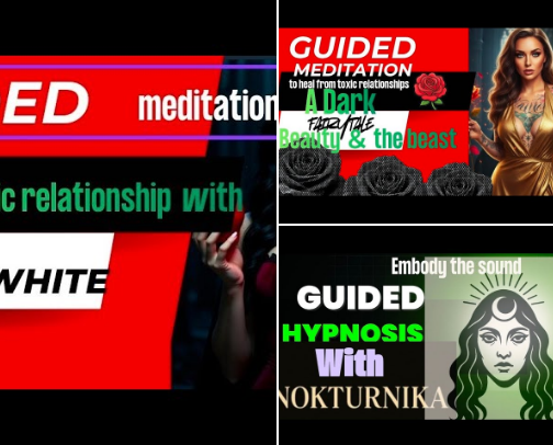 Dark fairytale guided meditation cover photo collage
