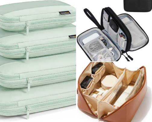 Travel items cover photo collage