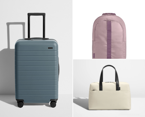 Travel bags & suitcases cover photo collage