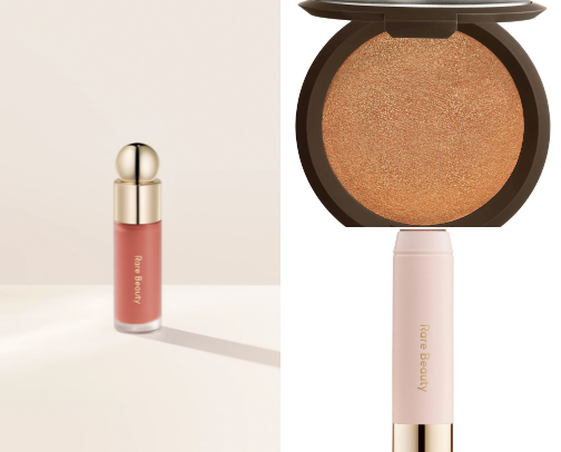 Makeup bag essentials cover photo collage