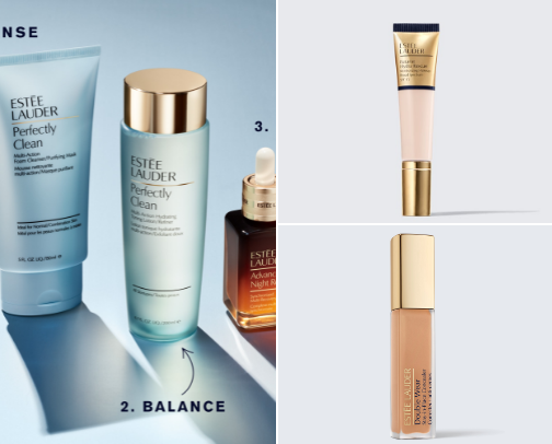 The must haves from Estée Lauder cover photo collage