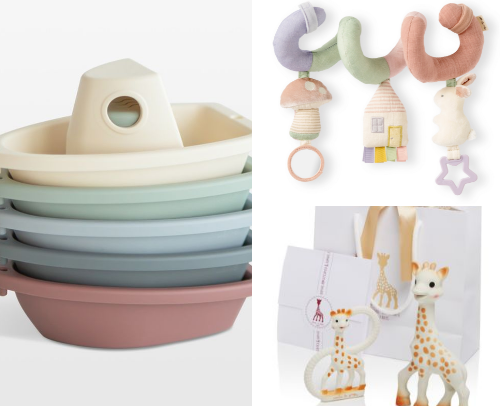 Non-Annoying Baby Toys (read: battery and light free) cover photo collage