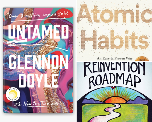 Reinvent Your Life: Best Books to Start Over with Clarity & Confidence cover photo collage