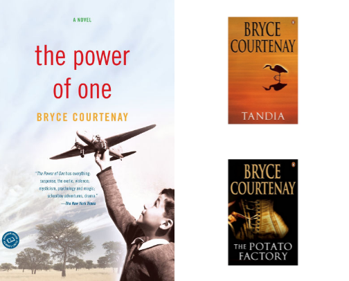 My favorite books by Bryce Courtenay cover photo collage