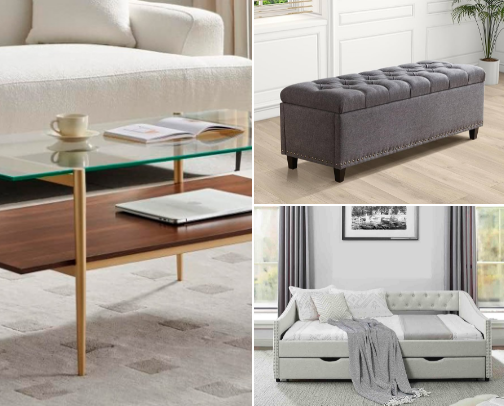 Genius Space-Saving Hacks to Make Your Small Apartment Feel Twice as Big cover photo collage