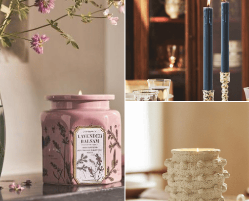 CANDLES to light up your ROOM cover photo collage