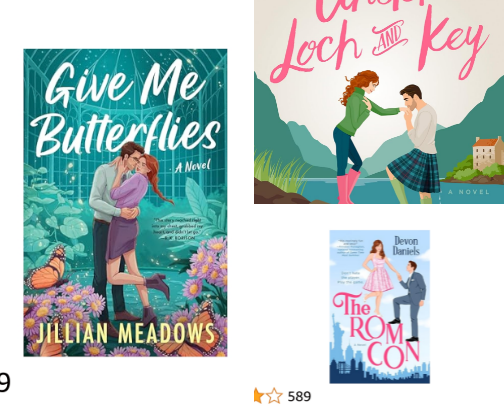 Recent, riveting romantic novels cover photo collage