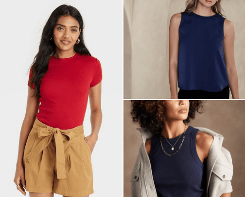 My most flattering shirts cover photo collage