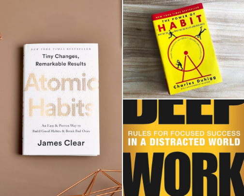 Tiny Changes, Lasting Impact: Habit-Building Books You’ll Love cover photo collage