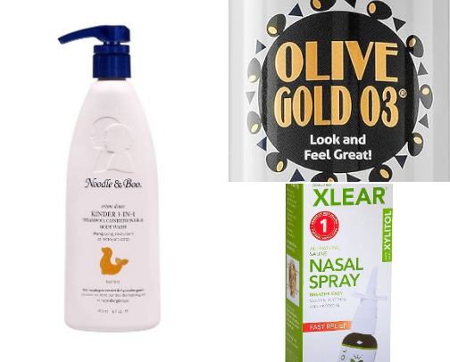 Toddler skincare products cover photo collage