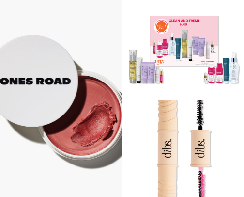 Beauty products cover photo collage