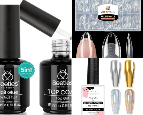 Beginner friendly nail supplies! cover photo collage