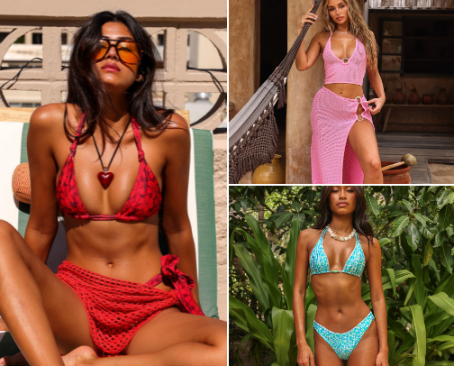 Summer bikinis and cover ups ☀️ cover photo collage
