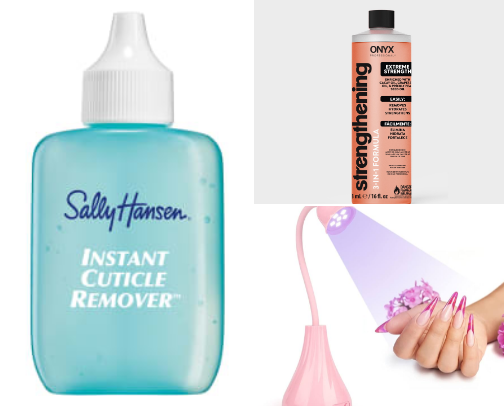 everything i got for gel-x nails as a beginner :) cover photo collage