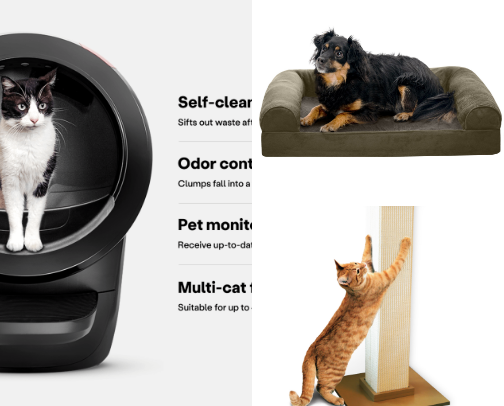 Pet products I use for my furbabies cover photo collage