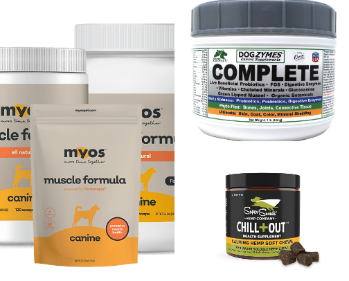 My fav dog supplements cover photo collage