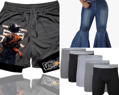 Men and women must have clothing cover photo collage