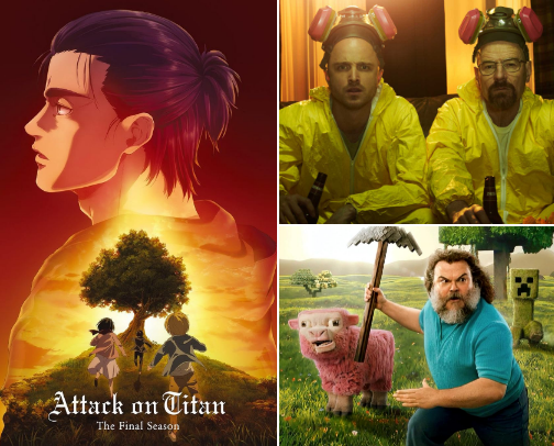 Series, anime, movies cover photo collage