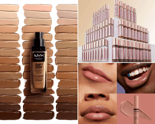affordable drugstore makeup💄 cover photo collage
