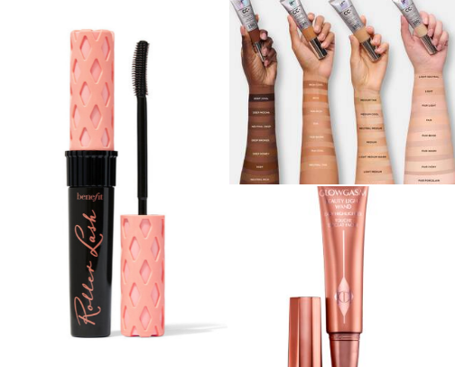 Beauty products cover photo collage