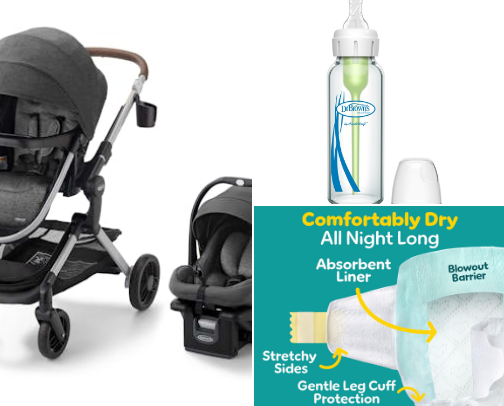 Baby items cover photo collage