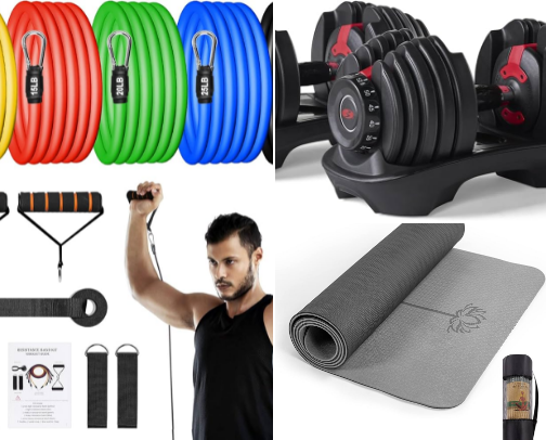 Things that i use to train at home cover photo collage